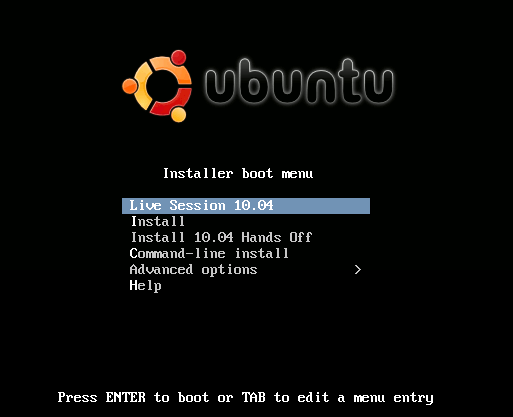 Ubuntu Installer PXE Menu